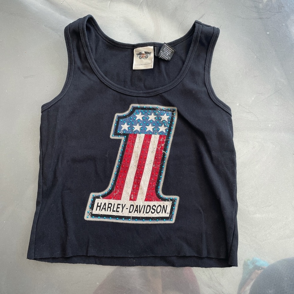 Harley Davidson cropped tank top